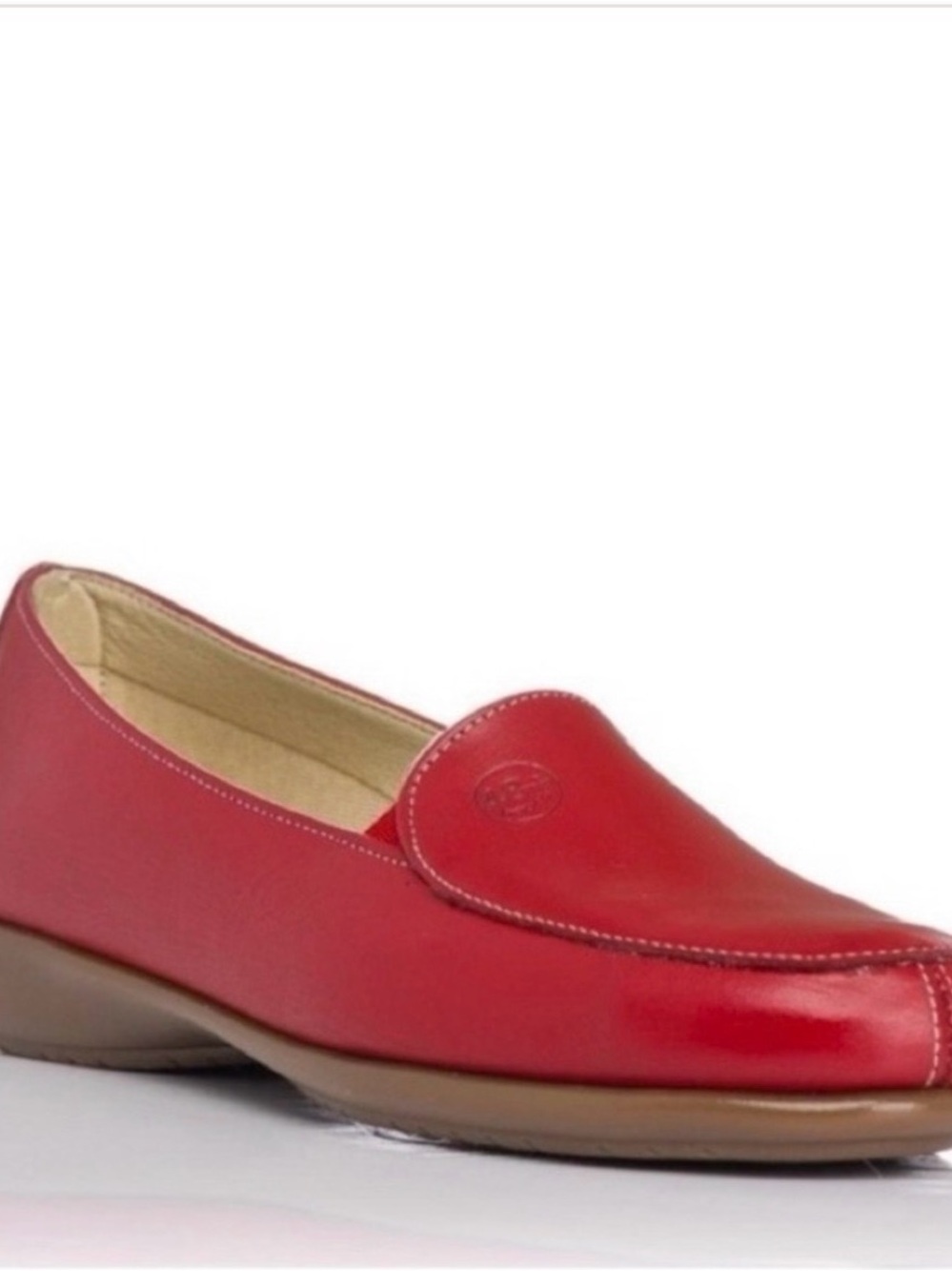 Women’s Red Leather Slip-On Loafer